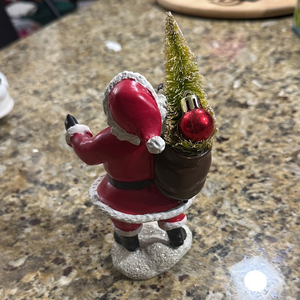 Jolly Santa Claus Holiday Figurine in Red and White - Picture 3 of 5
